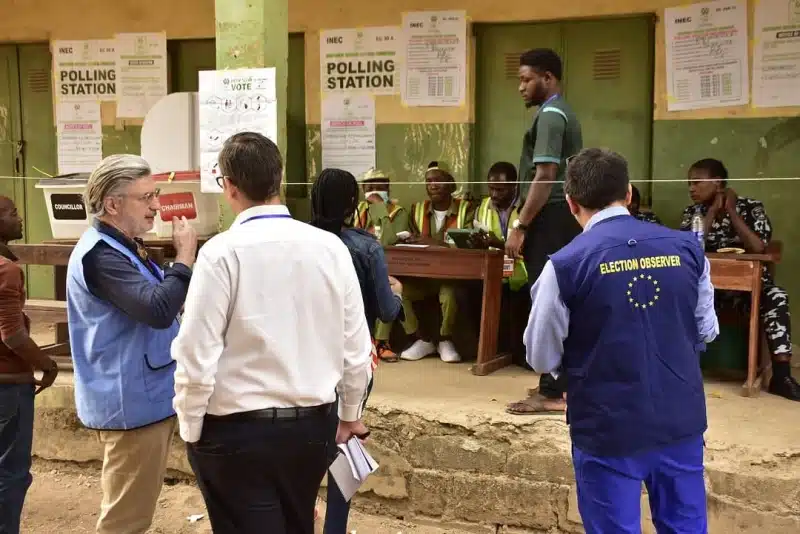 Election Observers at Polling Unit during Abuja Election 2026 Area Council Elections