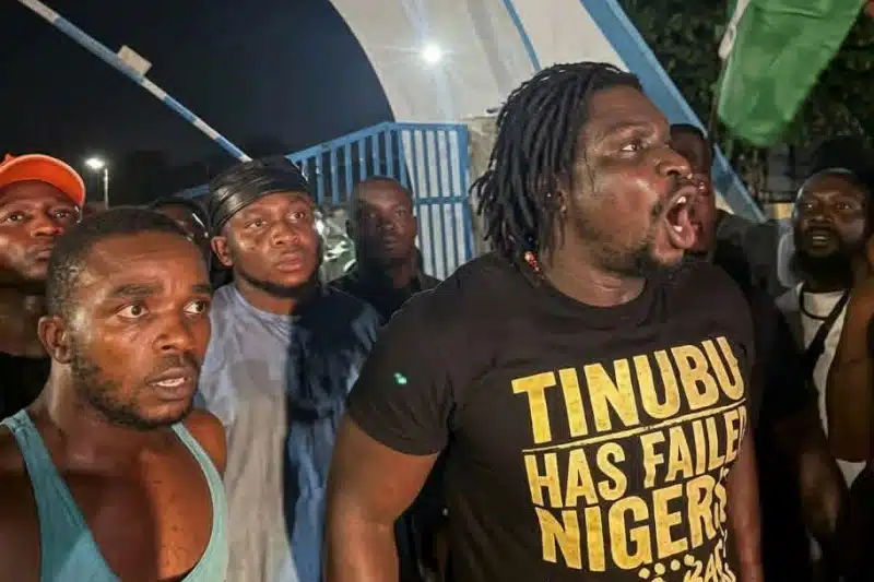 VeryDarkMan Protest Explodes at Nigerian Air Force Headquarters Over Insecurity