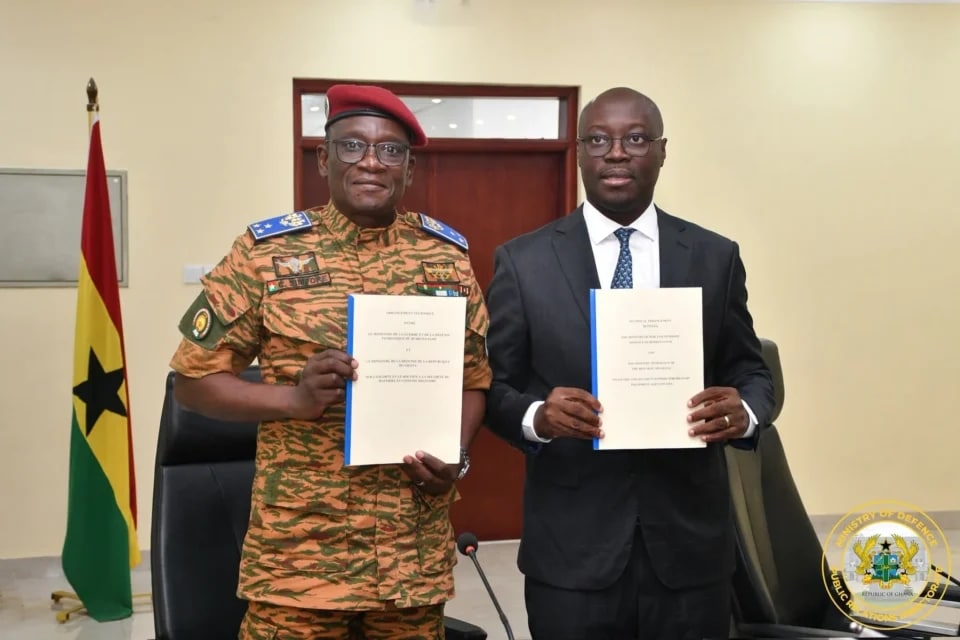 Ghana and Burkina Faso sign defence pact to protect trade corridor