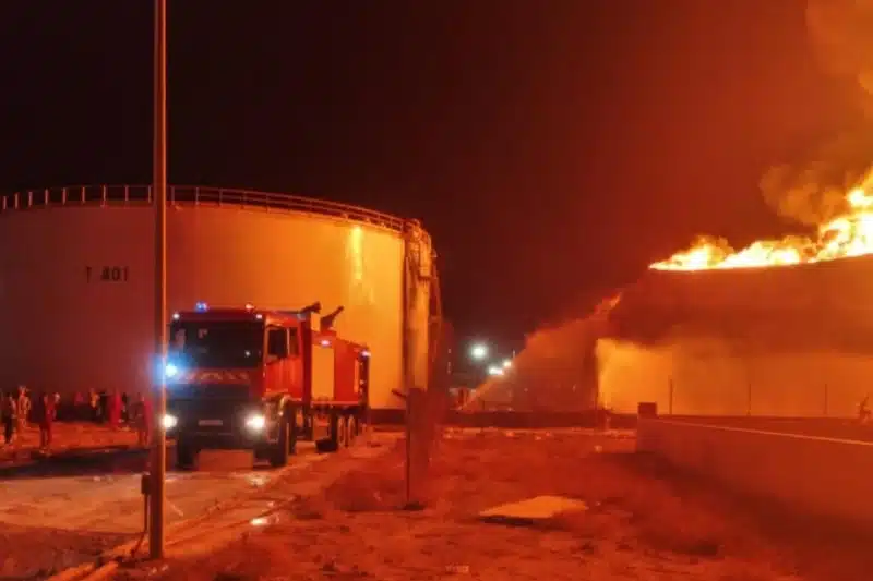 Zawiya Refinery Drone Strike Sets Off Major Fire in Western Libya