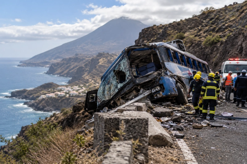 Cape Verde bus crash kills at least 25, mostly students, on Fogo Island